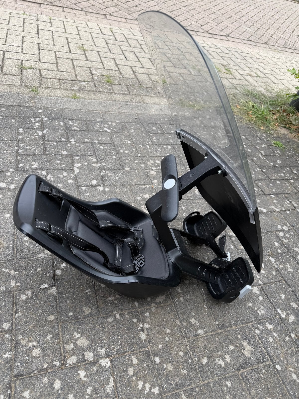 Bobike kinderzitje voorop + windscherm – compleet, Ophalen, Voorzitje, 0 t/m 13 kg, Gebruikt