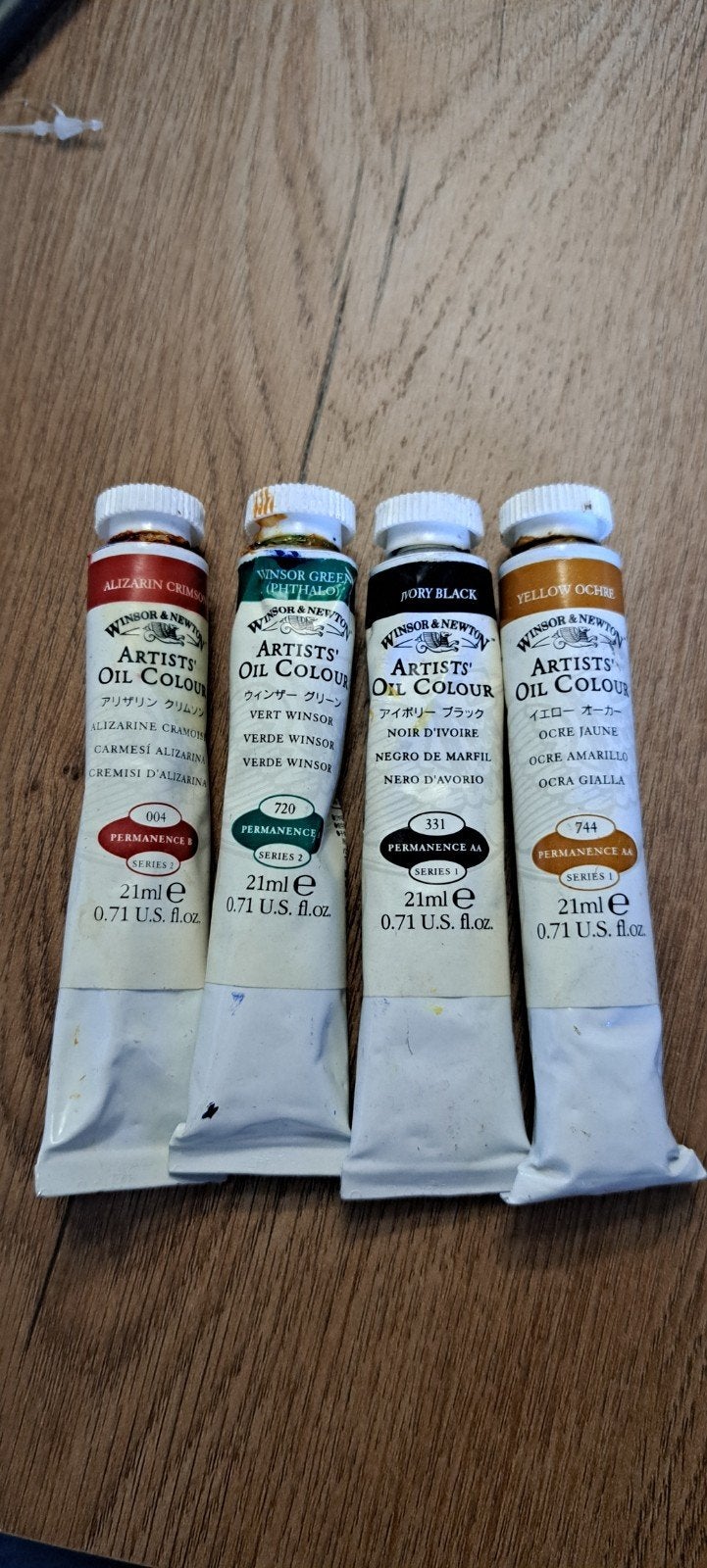Winsor & Newton Artists' Oil Colour verf tubes (4 stuks), Ophalen of Verzenden