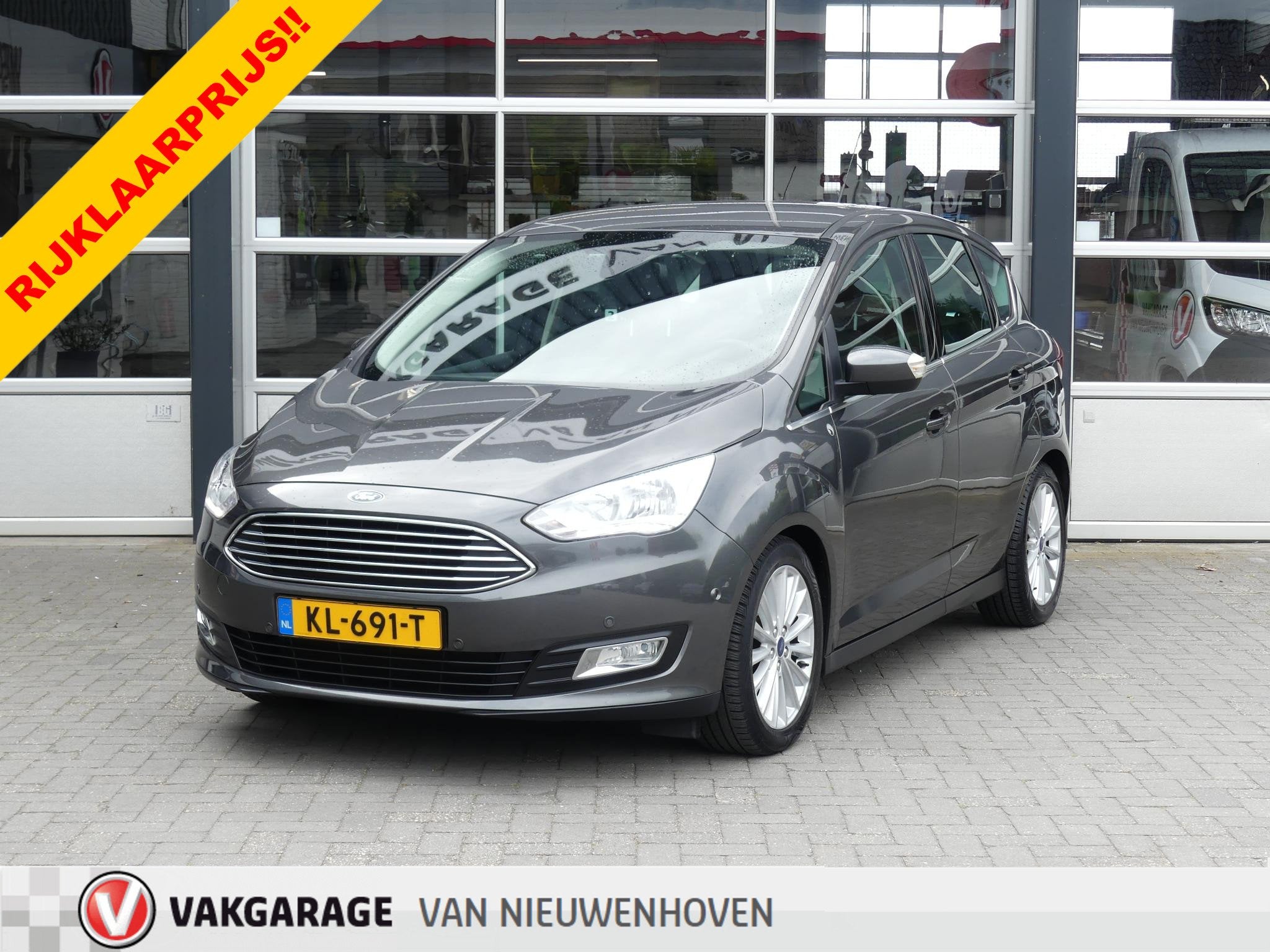 Ford C-Max 1.5 Titanium, 4 cilinders, Origineel Nederlands, Zilver of Grijs, 1313 kg