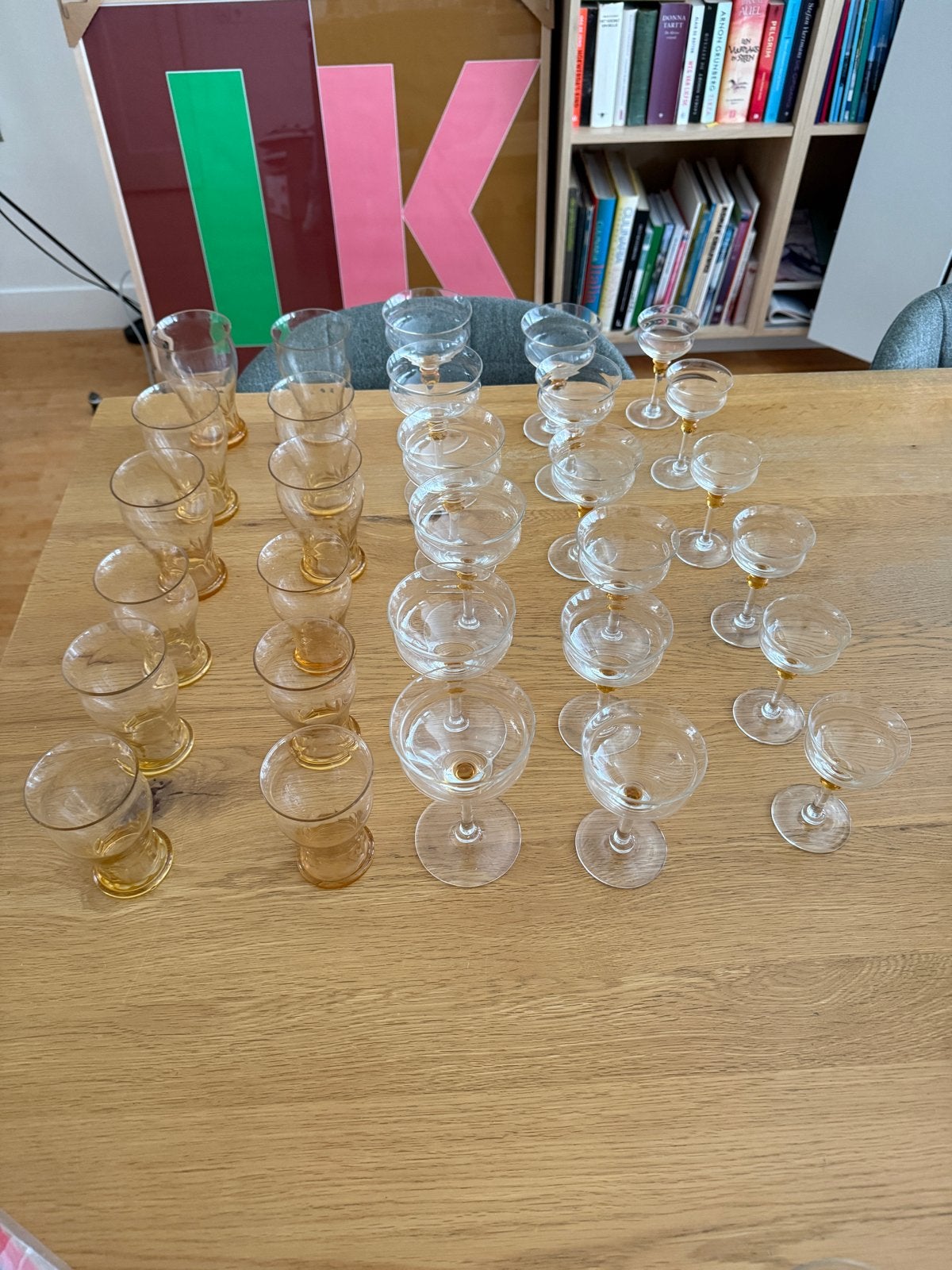 6 delige set boheems glaswerk met 5 soorten glazen, Antiek en Kunst, Antiek | Glas en Kristal, Ophalen