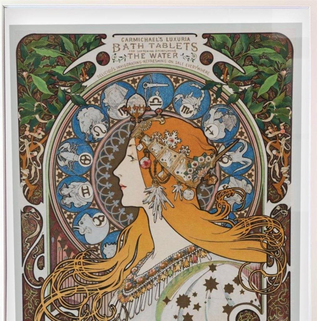 [Poster in Frame] Alphonse Mucha Zodiac Bath Tablets affiche, Verzenden