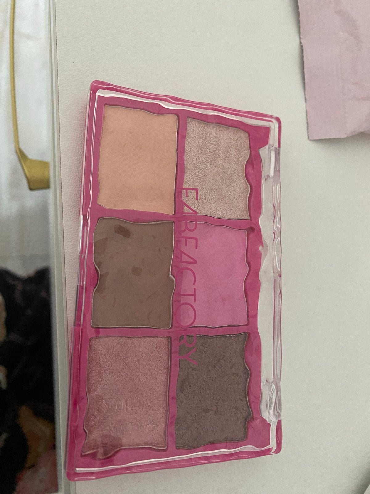EZBFACTORY Oogschaduw Palet - Roze en Bruintinten, Ogen, Ophalen of Verzenden, Zo goed als nieuw, Make-up