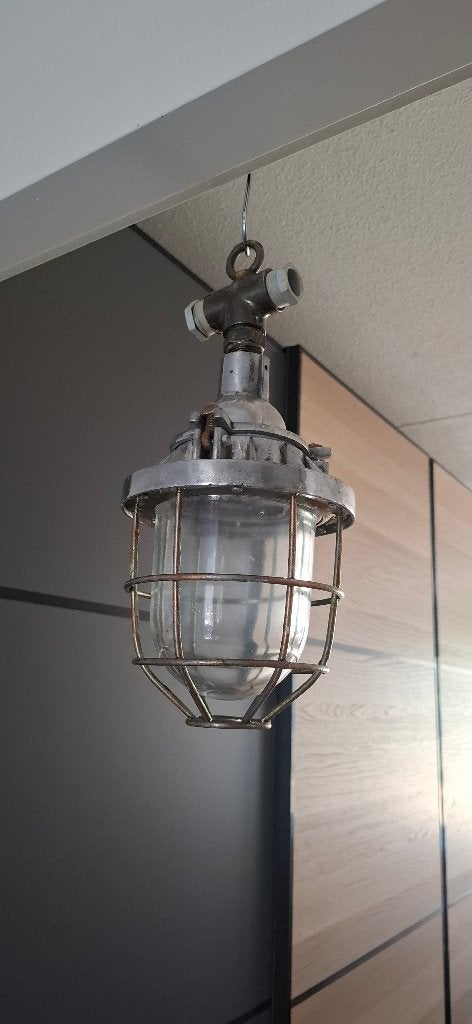 Vintage Marinelamp Kooilamp Aluminium & Messing EX US Army, Ophalen of Verzenden