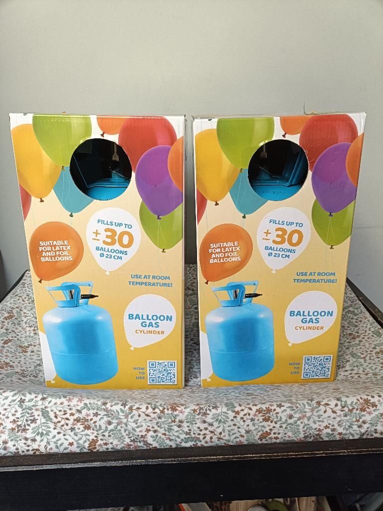 2 x Helium tank, Ophalen, Nieuw, Versiering, Carnaval