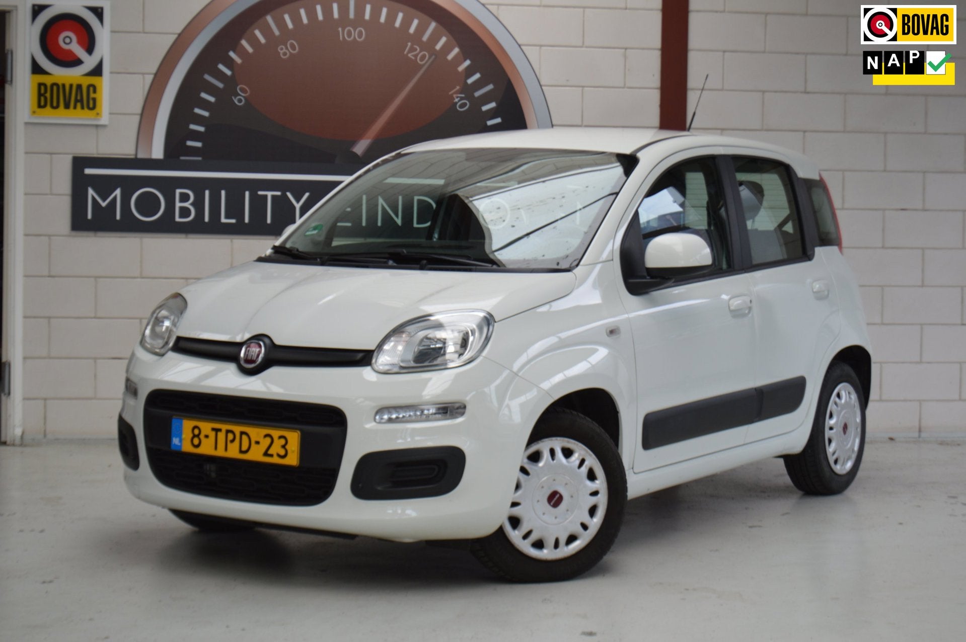 Fiat Panda 0.9 T 1e eigenaar DEALERONDERH!, ALL-SEASON, GARA, Auto's, Fiat, Stof, Gebruikt, Panda, Wit