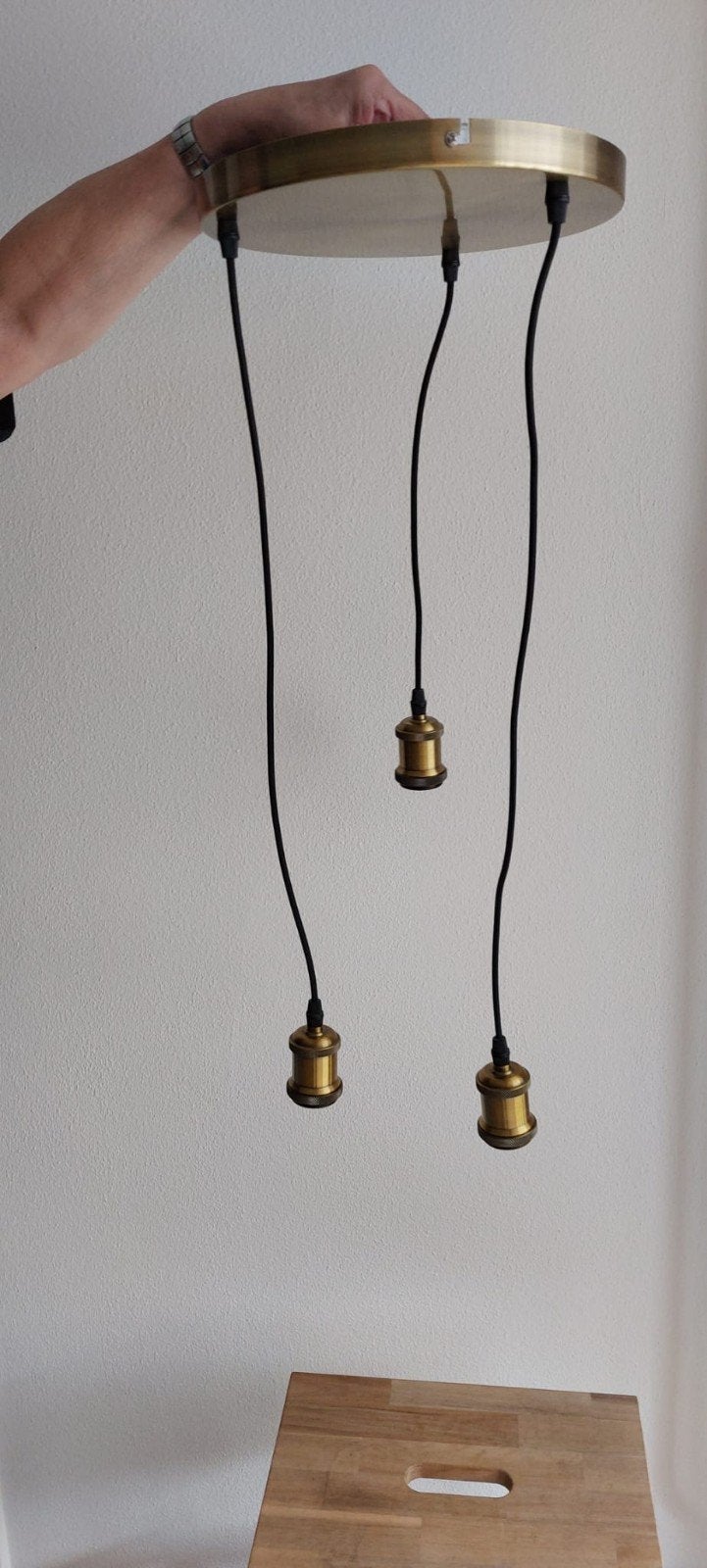 hanglamp, Huis en Inrichting, Lampen | Hanglampen, Ophalen of Verzenden, Gebruikt, Metaal, E27 (groot)