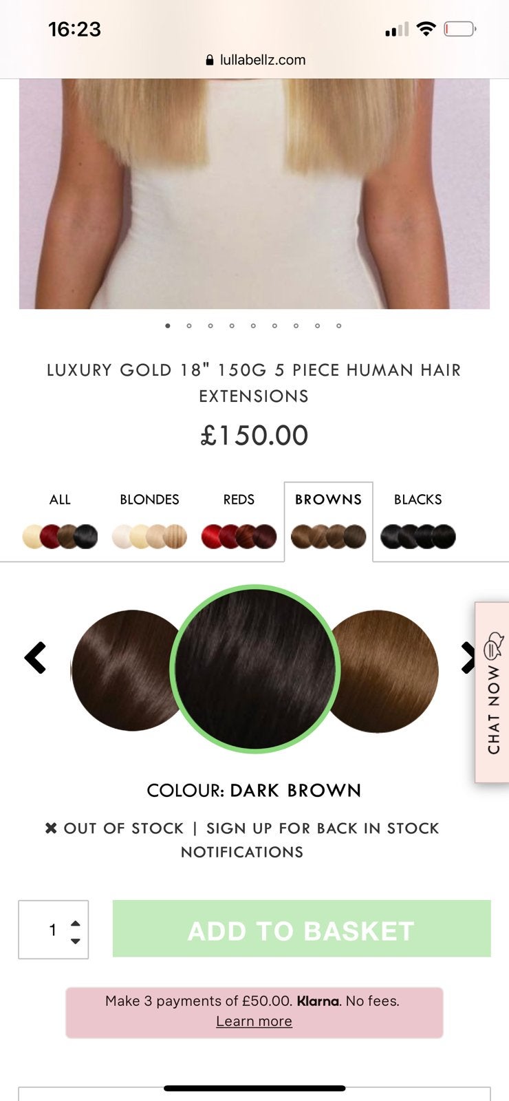 Haar extensions lullabellz echt haar kleur: donkerbruin, Ophalen of Verzenden, Nieuw