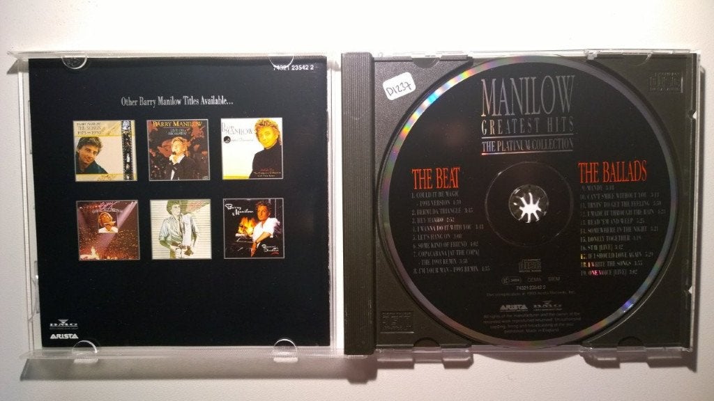 Barry Manilow - Greatest Hits The Platinum Collection, Ophalen of Verzenden, Zo goed als nieuw, Pop, Album