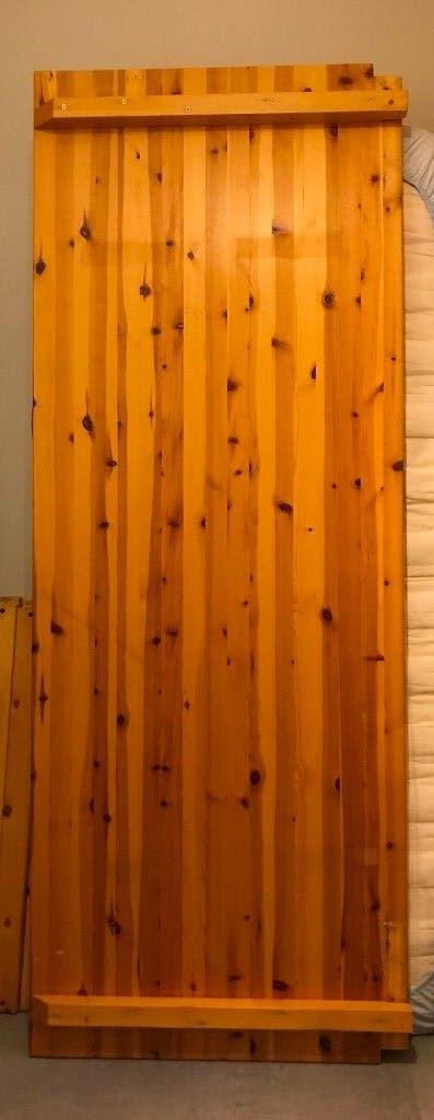 Massief grenen houten paneel: 208 x 78 x 3 cm, Ophalen, Gebruikt, 25 tot 50 mm, Grenen