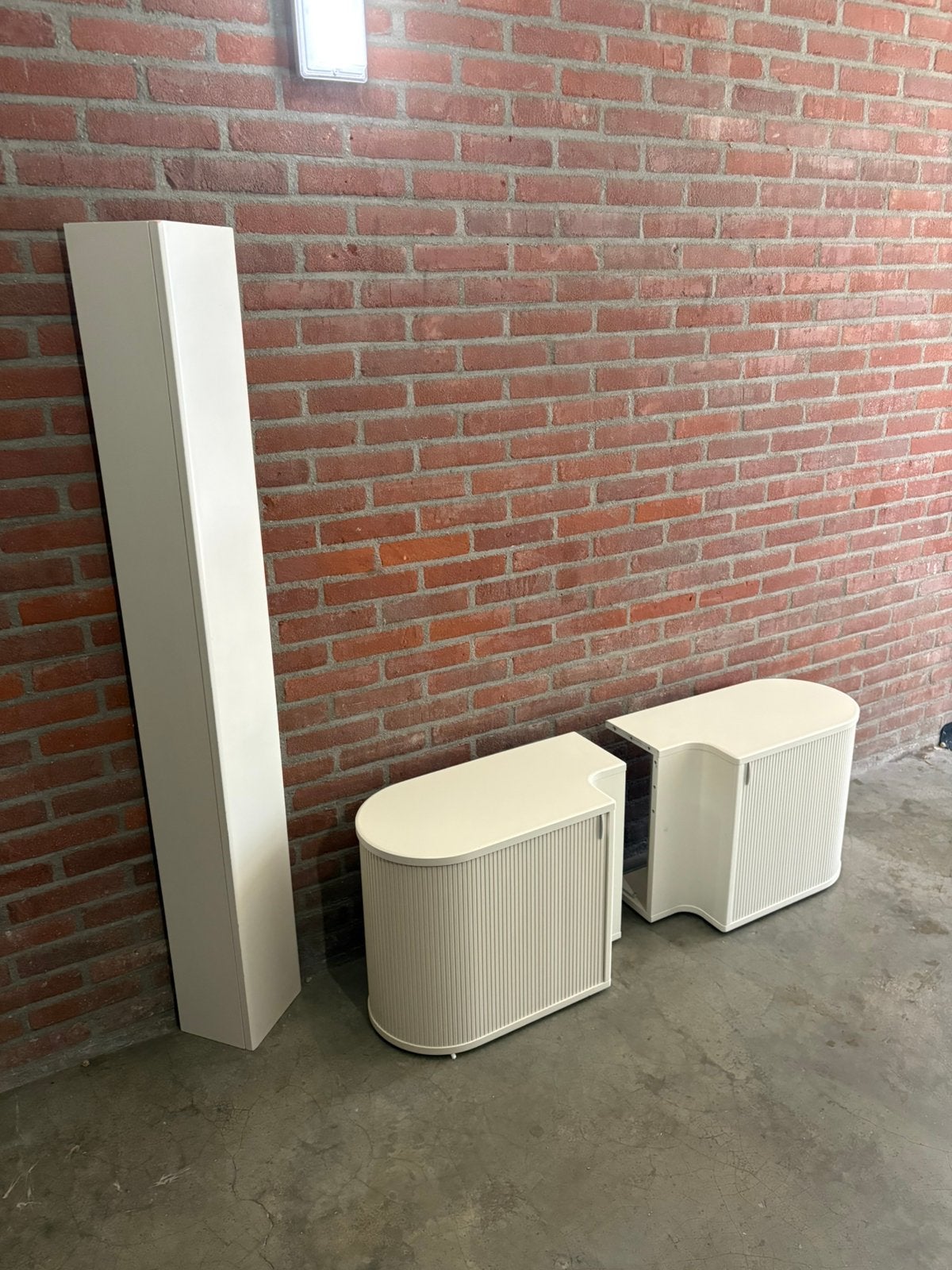 Auping auronde achterwand met kastjes, Huis en Inrichting, Slaapkamer | Nachtkastjes, Ophalen, Gebruikt, 65 cm of meer, 70 cm of meer