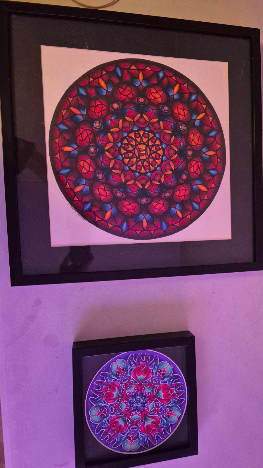 Handgeschilderde Mandala's - Diverse Maten, Ophalen, Minder dan 50 cm, Schilderij