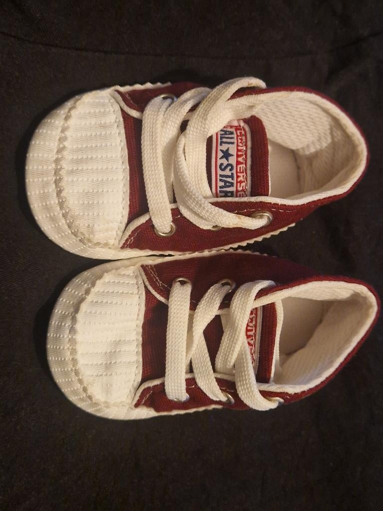 2 paar Converse All Star Baby Schoentjes (rood en bordeaux ), Schoentjes, Converse, Jongetje of Meisje, Nieuw