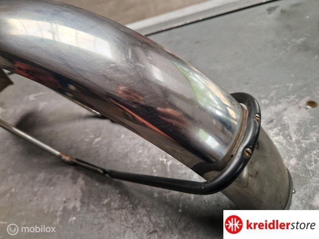 Kreidler RS / TM voorspatbord RVS origineel met beugels, Fietsen en Brommers, Gebruikt, Kreidler, Ophalen of Verzenden, Kreidler