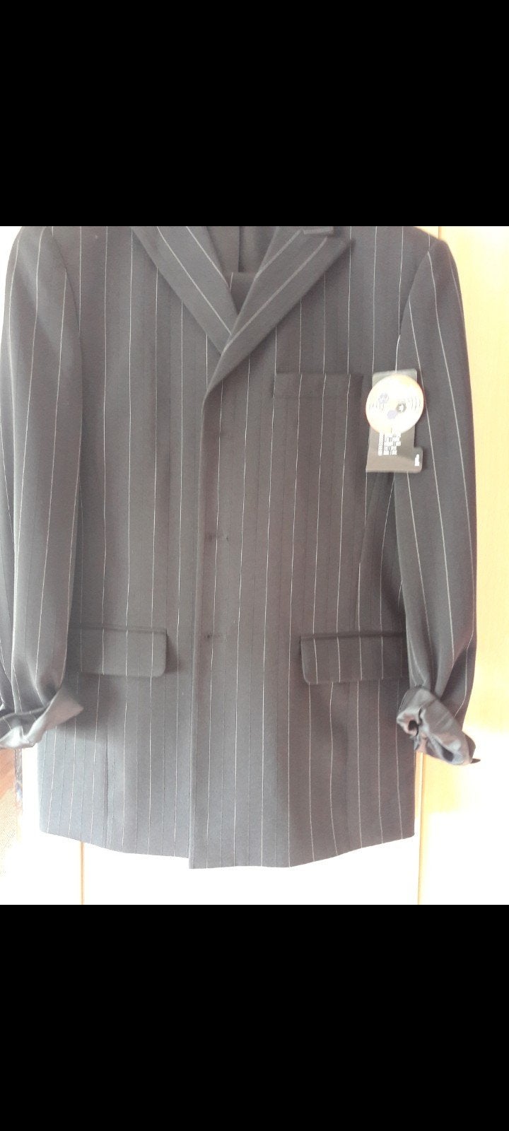 Krijtstreep pak, Overige typen, Zwart, Maat 46/48 (XL) of groter, Nieuw