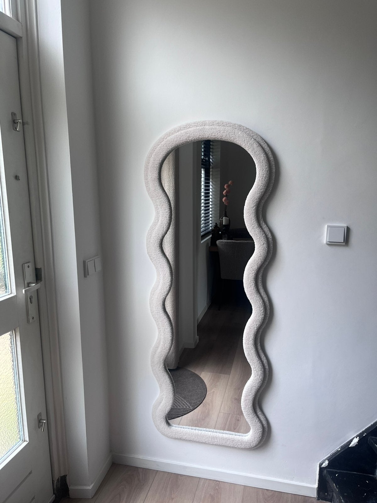 Teddy spiegel, Huis en Inrichting, Woonaccessoires | Spiegels, Ophalen, Zo goed als nieuw, 150 tot 200 cm, Rechthoekig