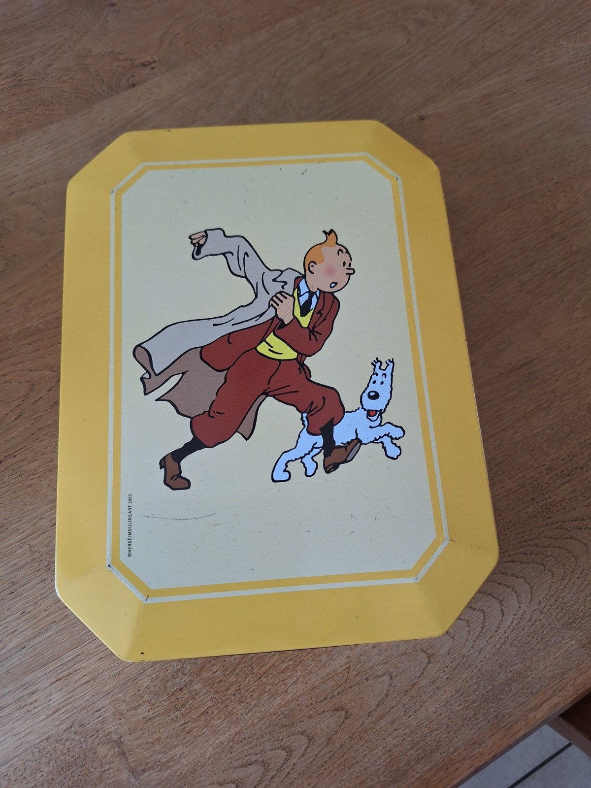 Vintage Kuifje blik - Beperkte Editie Delacre, Ophalen of Verzenden, Gebruikt, Koek(jes), Overige merken