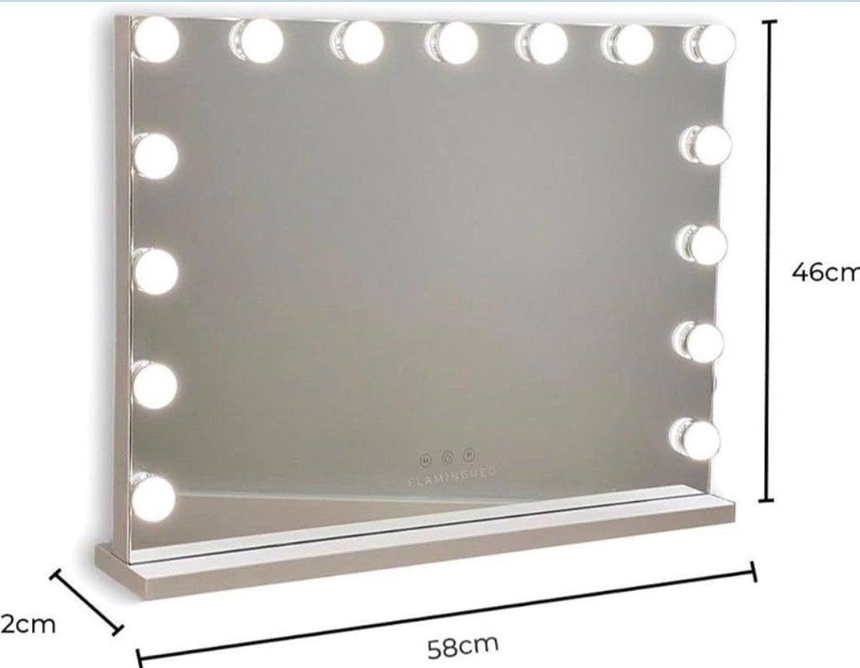 Make-up Spiegel met Verlichting/ mirror with lighting, Ophalen, Nieuw, Minder dan 100 cm, Rechthoekig