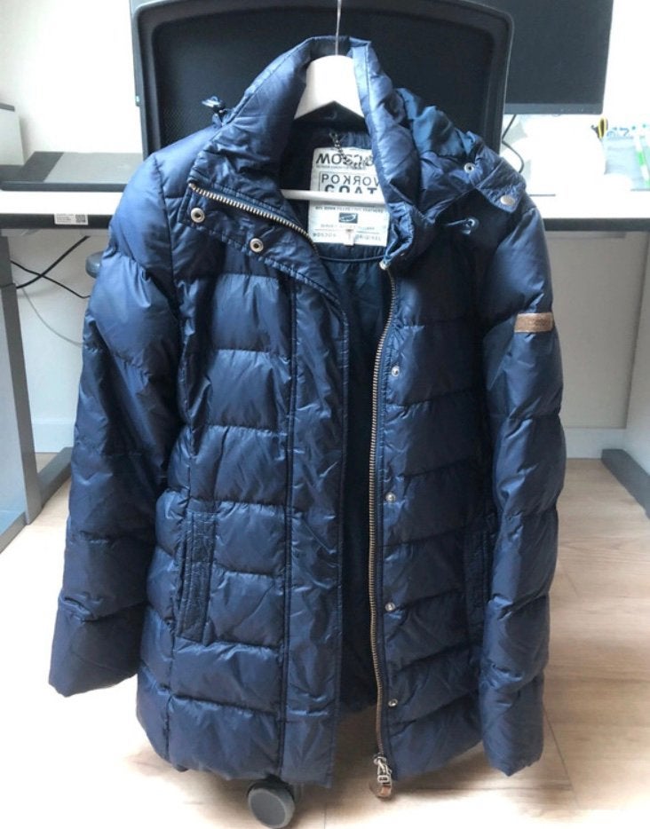 Moscow jas donkerblauw maat M, Ophalen of Verzenden, Zo goed als nieuw, Maat 38/40 (M), Blauw