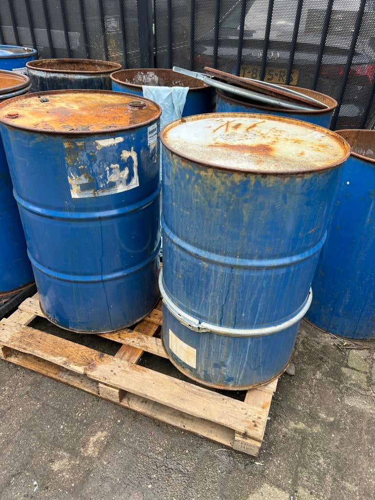 2 200L Olievaten - Blauw, Ophalen