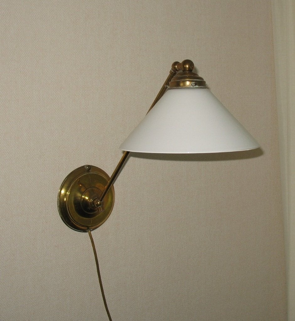 Wandlamp - messing, Ophalen of Verzenden, Gebruikt, Wandlamp