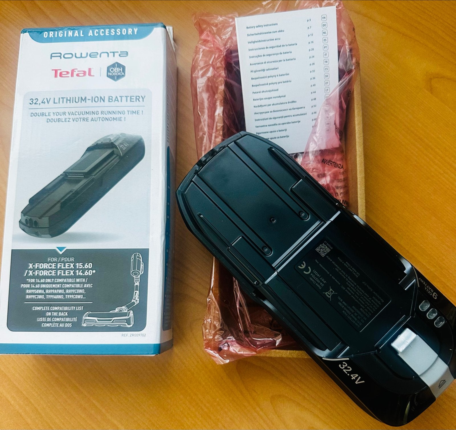 Rowenta Tefal 32.4V Lithium-Ion Accu X-Force Flex, Ophalen of Verzenden, Nieuw