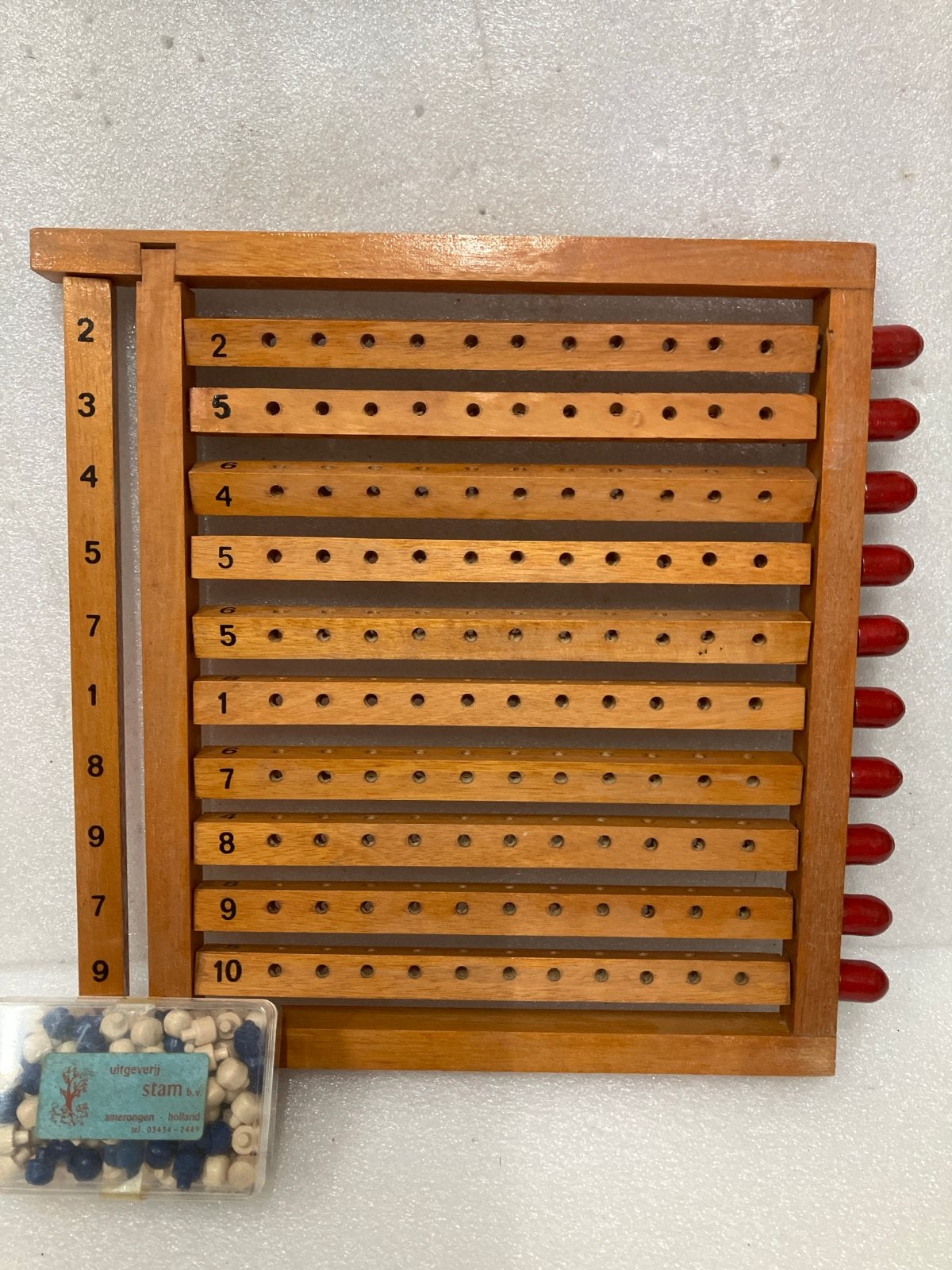 Vintage Montessori Rekenbord - Educatief Houten Telraam, Ophalen of Verzenden, Gebruikt, Rekenen