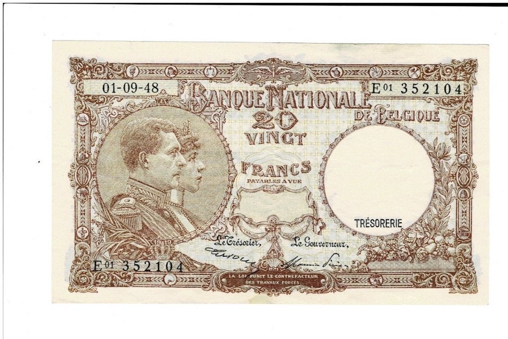 België, 20 francs 1948 - XF, Verzenden, België
