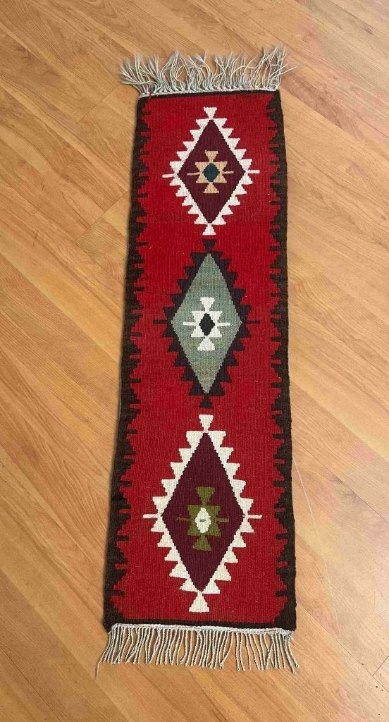 Vintage kelim kleed met foam mat 100/30 cm, Gebruikt, Ophalen of Verzenden, Mon Plaisir 19, Etten-Leur, Netherlands, DJT De Juiste Toon