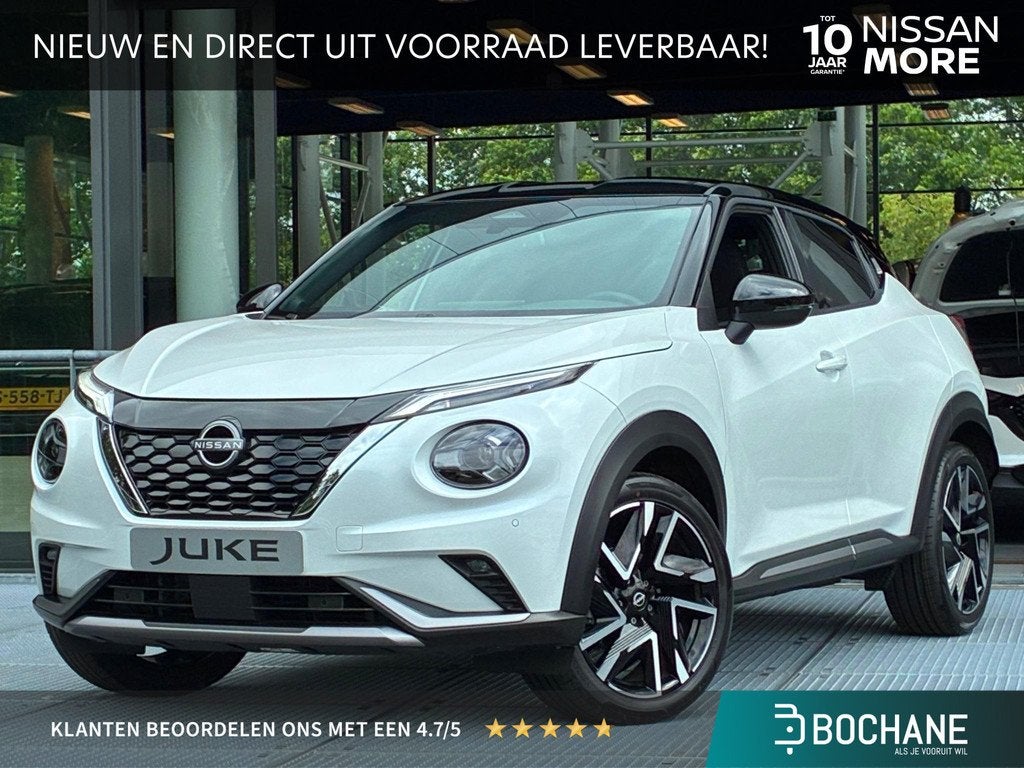 Nissan Juke 1.6 Hybrid N-Design | COLD PACK | NIEUW EN DIREC, Auto's, Nissan, Stof, Euro 6, Wit, Bedrijf
