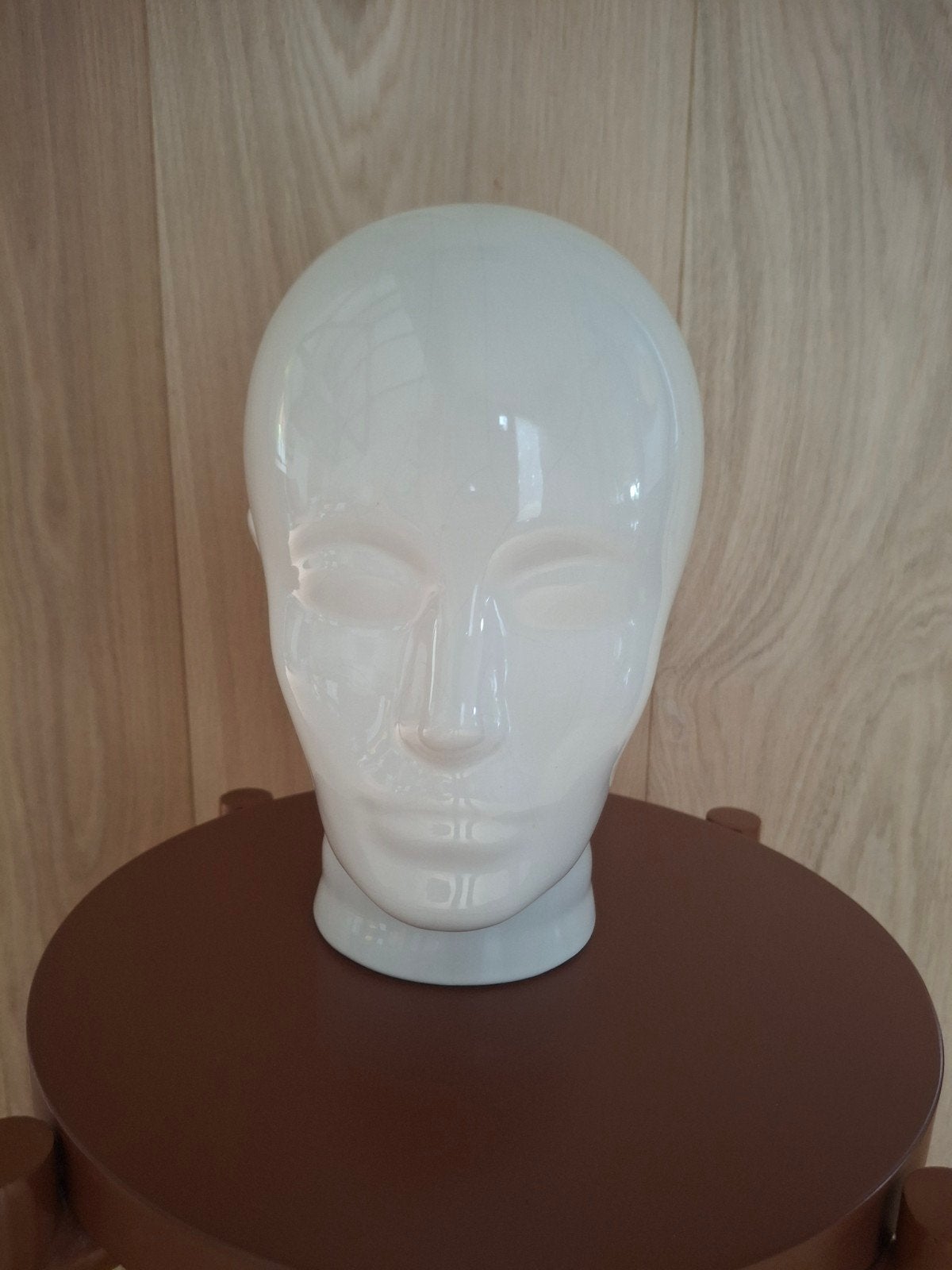 Vintage Mannequin Hoofd Wit Keramiek - Display Hoofd, Ophalen of Verzenden