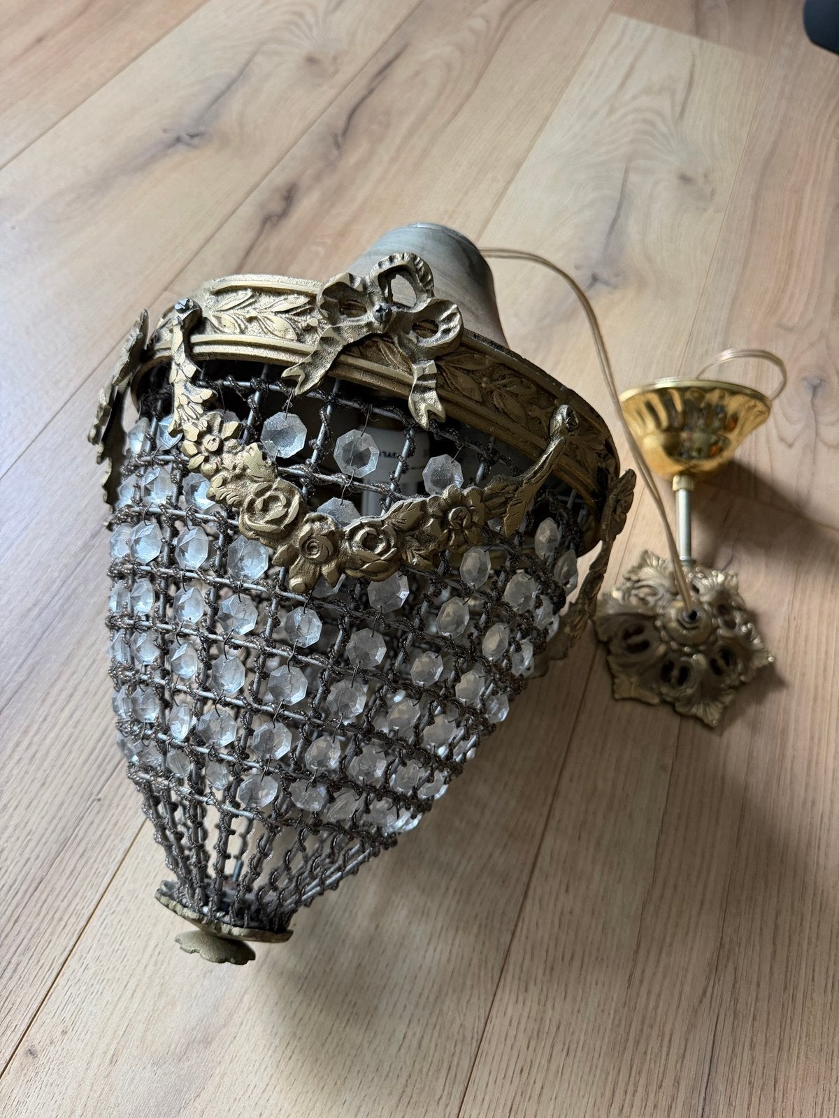 Antieke Louis XV / Rococo Hanglamp, Antiek en Kunst, Antiek | Lampen, Ophalen of Verzenden