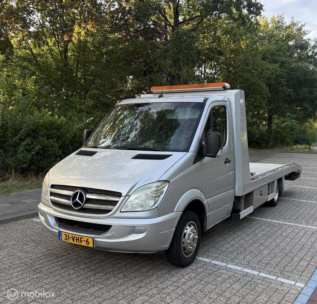 Mercedes Sprinter 3.0 CDI 184PK Automaat Oprijwagen Tijhof, Automaat, Stof, Gebruikt, Zwart