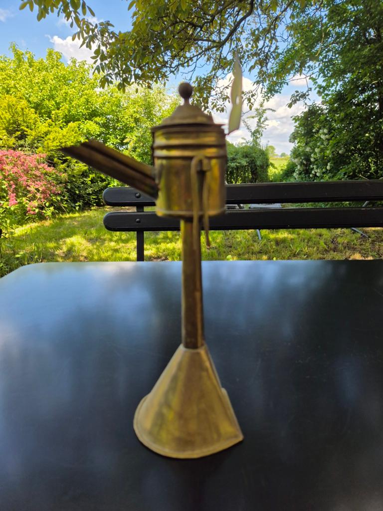 Messing Snotneus olielamp, Antiek en Kunst, Ophalen of Verzenden