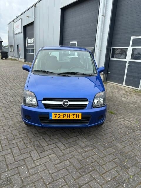 Opel Agila 1.2 I 16V 2004 Blauw, Auto's, Voorwielaandrijving, Stof, Blauw, Origineel Nederlands