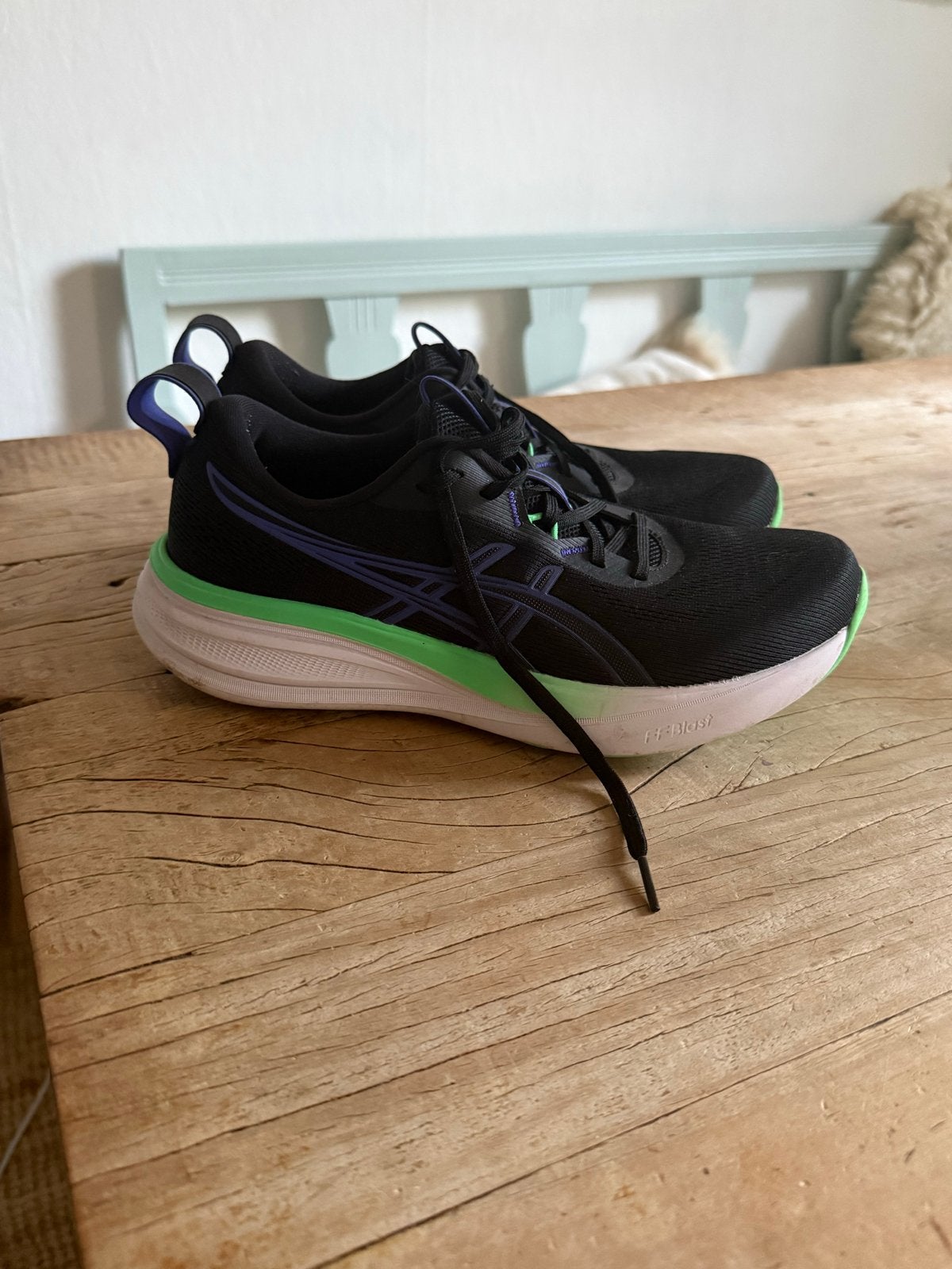 ASICS Gel Pulse 17 Hardloopschoenen Heren Zwart/Groen, Sport en Fitness, Loopsport en Atletiek, Hardloopschoenen, Ophalen of Verzenden
