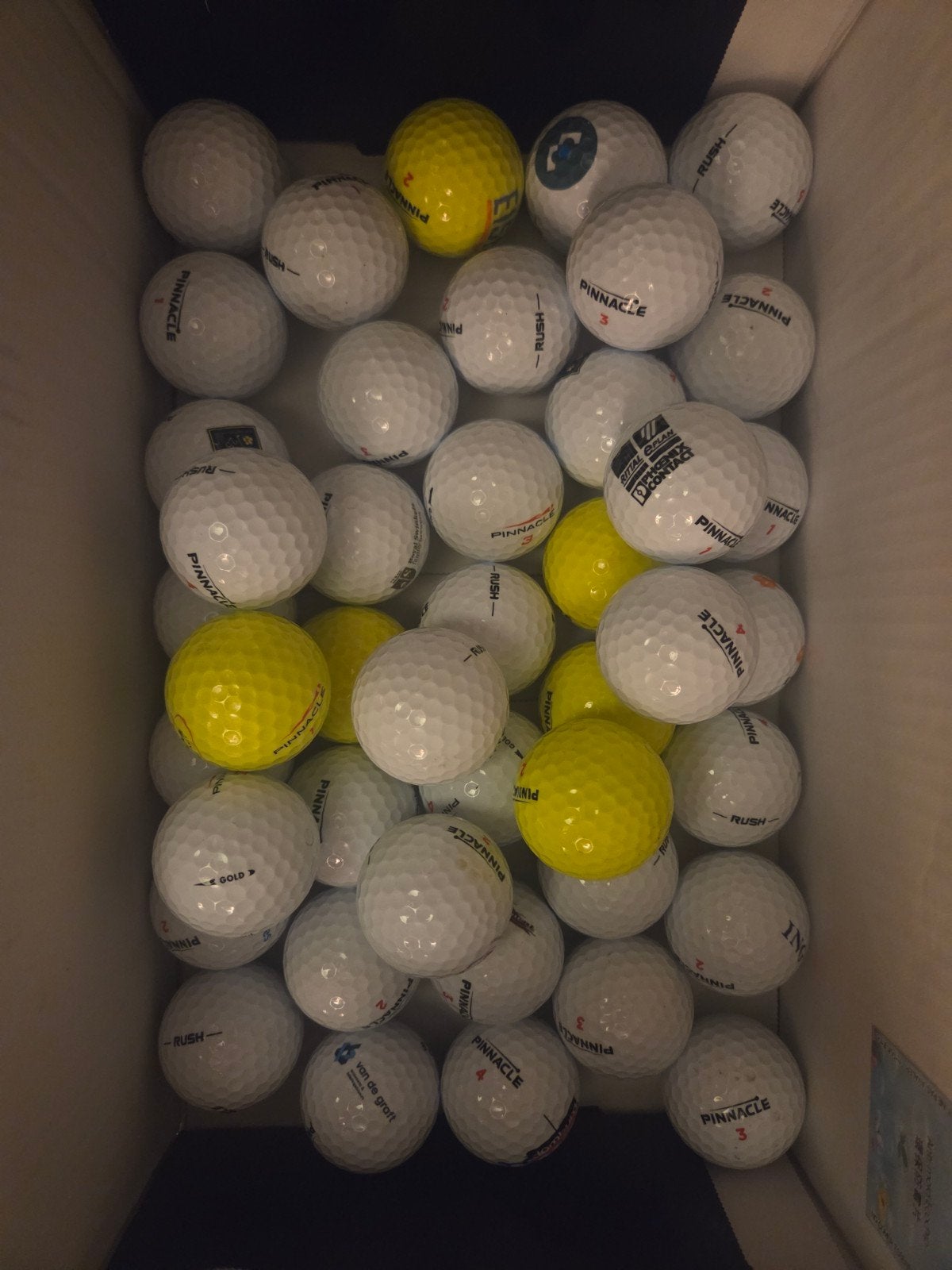 Partij gebruikte golfballen (Pinnacle, Rush, etc.), Ophalen of Verzenden, Gebruikt, Bal(len), Overige merken