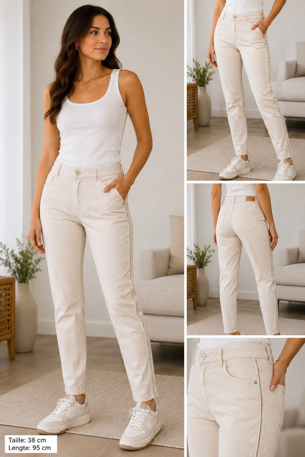 Summum pantalon maat 36, Kleding | Dames, Maat 38/40 (M), Summum, Beige, Ophalen of Verzenden