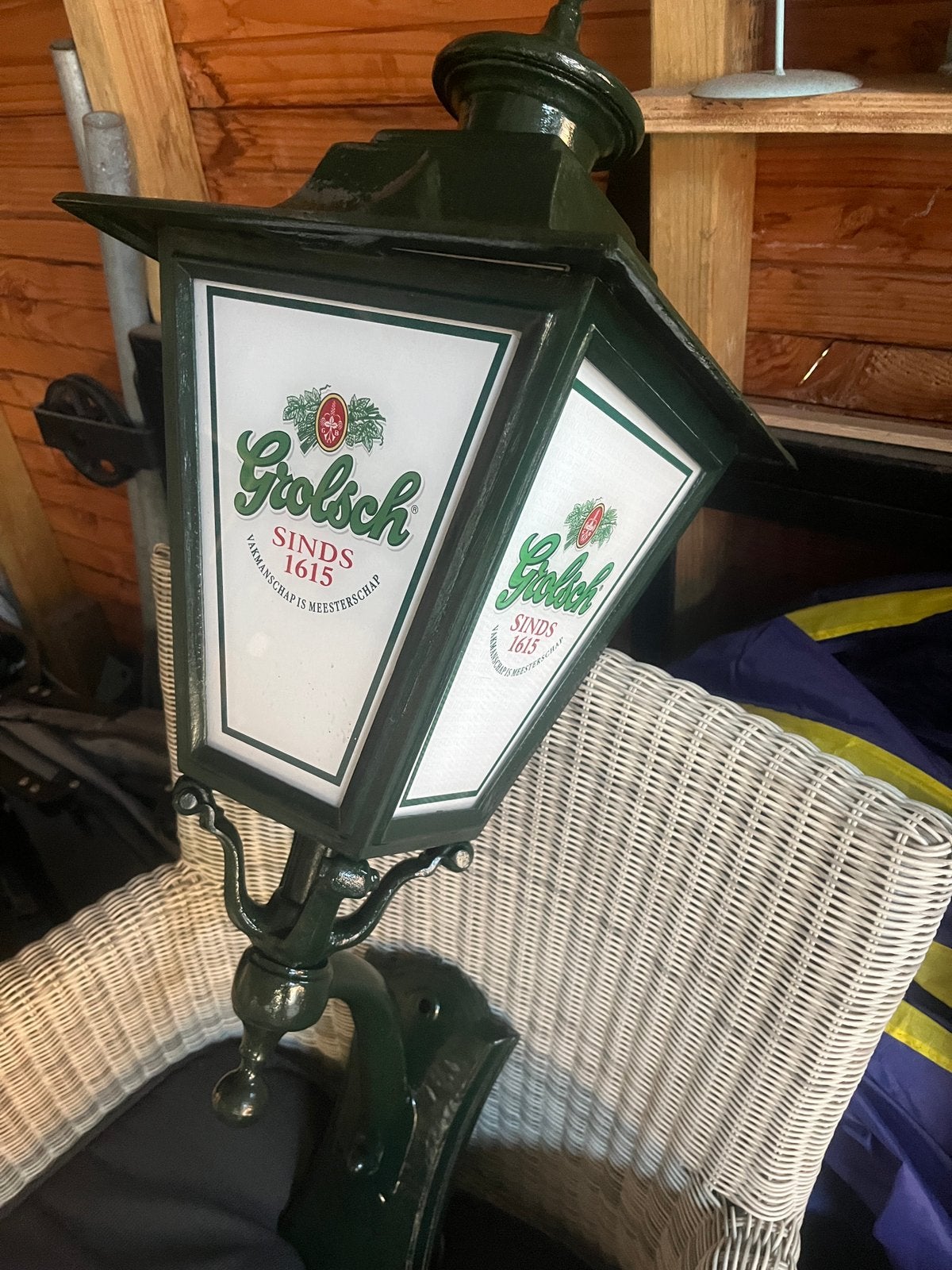 Grolsch lantaarn, Ophalen, Gebruikt, Grolsch