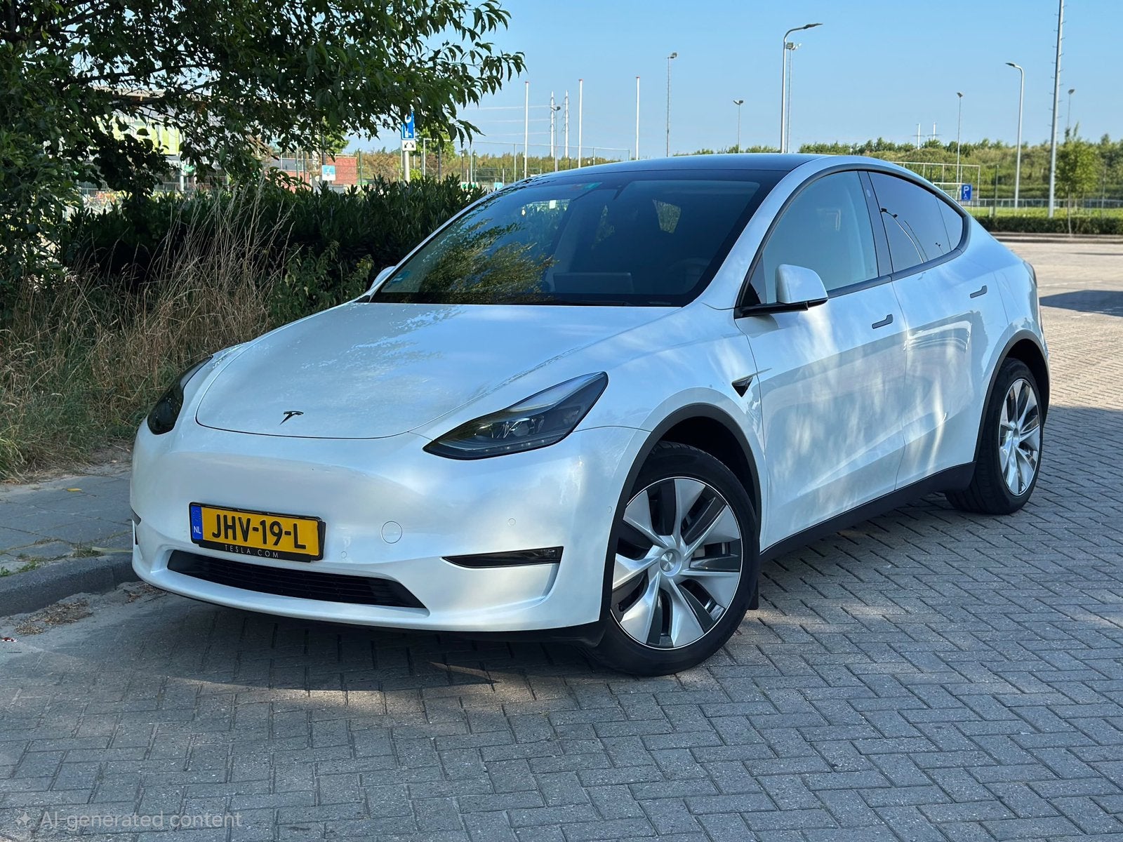 Tesla Model Y 2022 SoH 94%(Getest 07/2026!), Auto's, Tesla, Automaat, Wit, Leder, Elektrisch