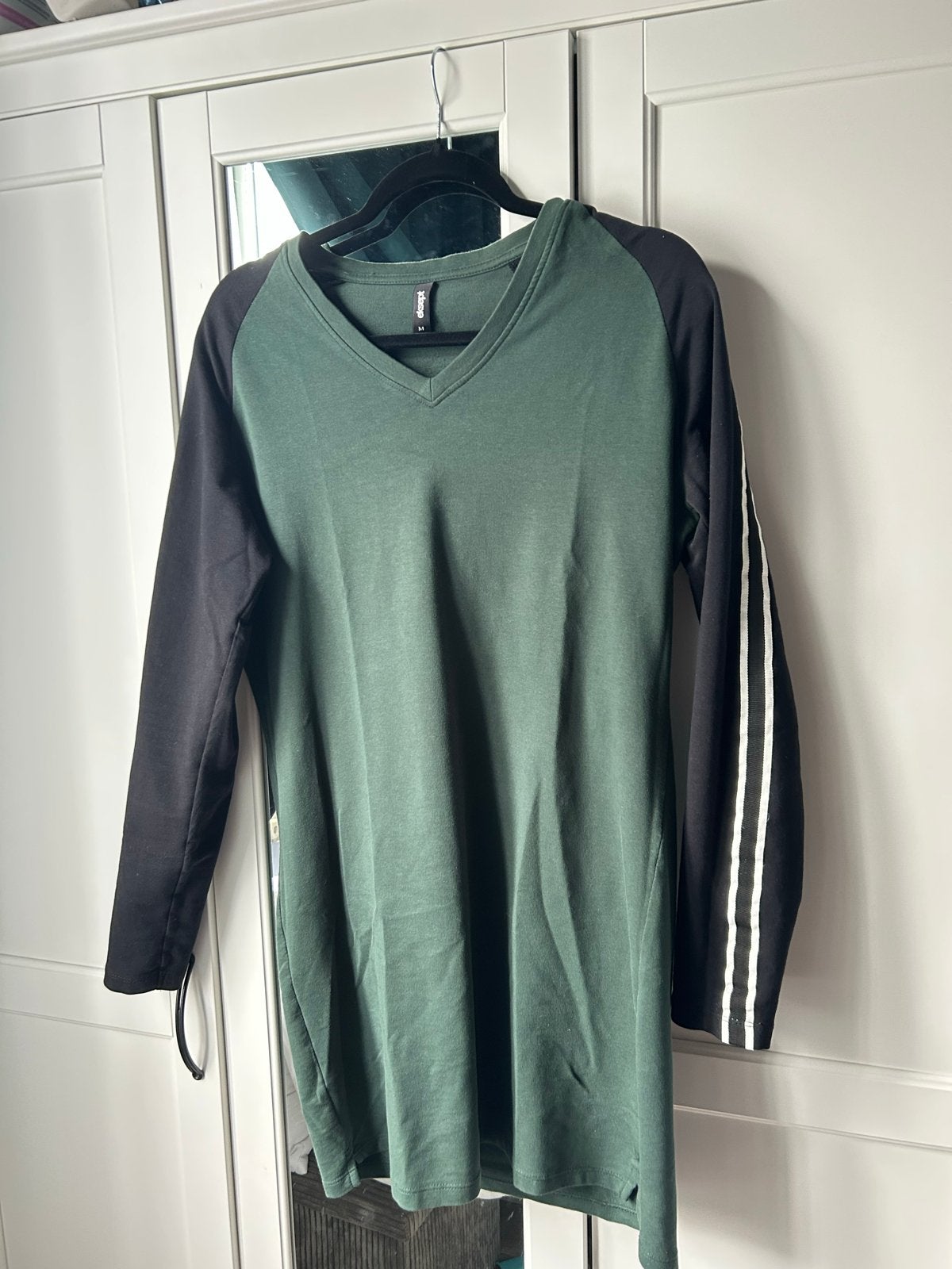 Eksept Jurk Groen/Zwart Maat M, Kleding | Dames, Jurken, Maat 38/40 (M), Ophalen of Verzenden, Gedragen, Boven de knie