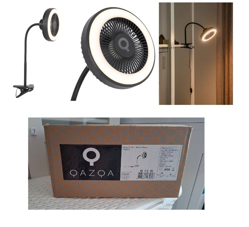 Qazqa - bureau ventilatorlamp - nummer 2, Ophalen, Nieuw, Tafelventilator