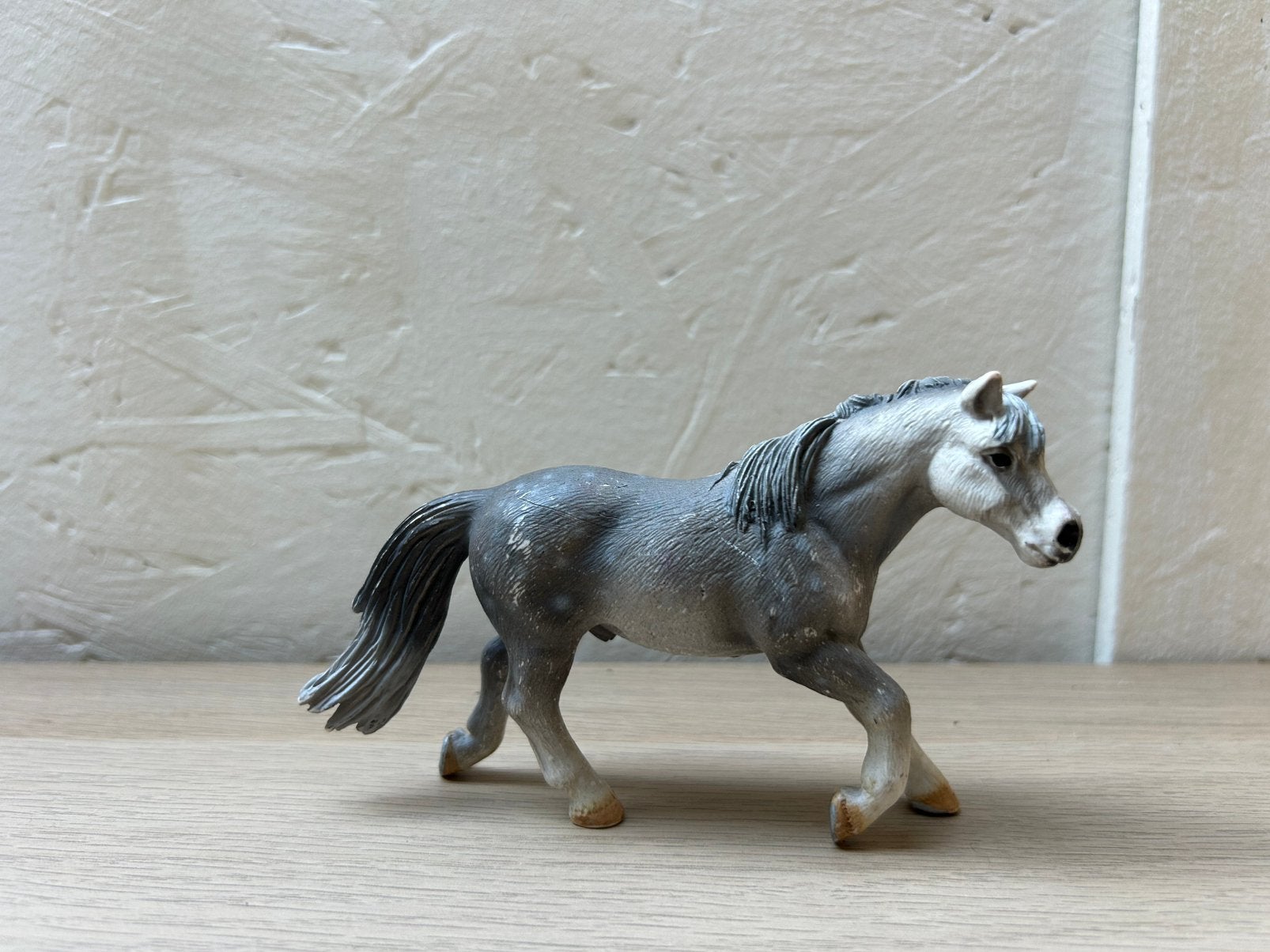 Schleich grijze rijpony, Ophalen of Verzenden, Zo goed als nieuw, Paard, Beeldje of Figuurtje