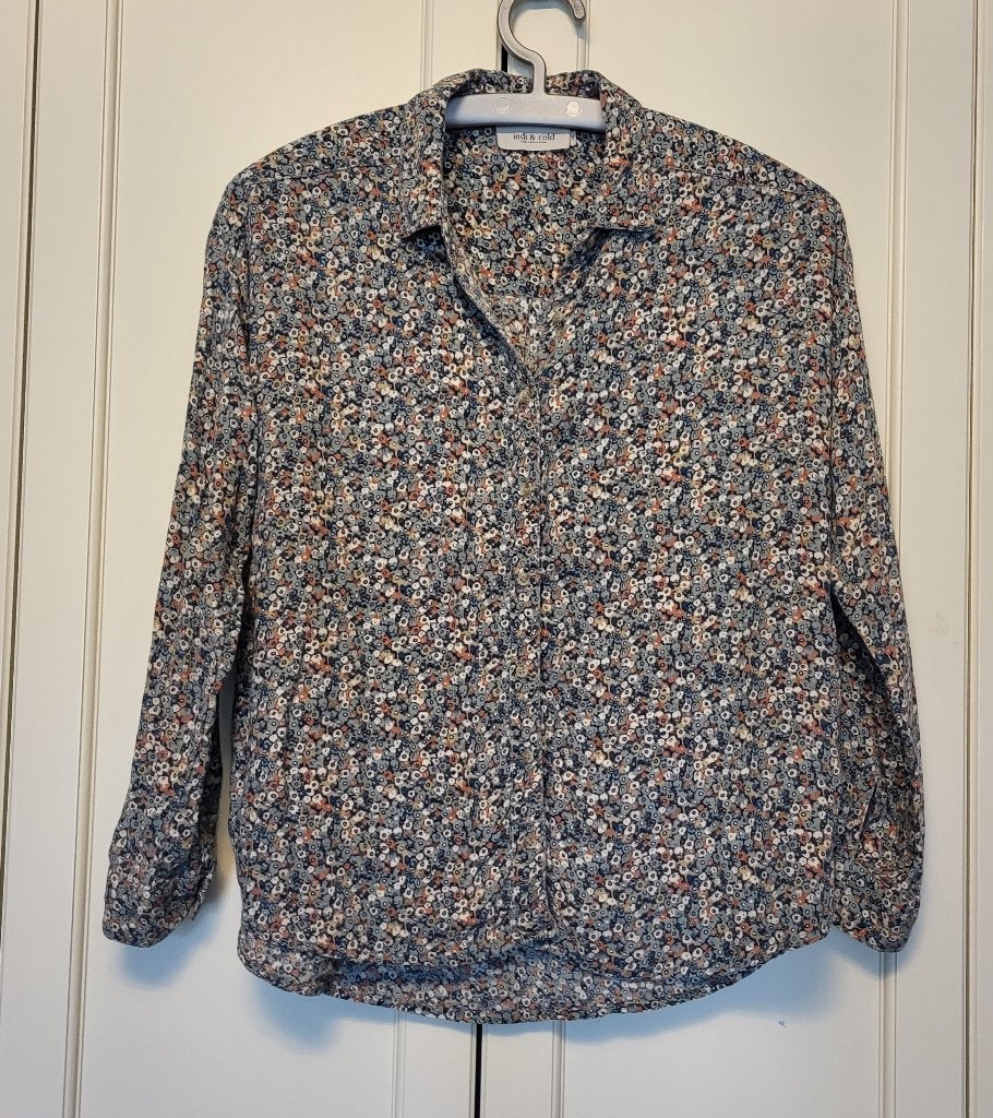 Indi & Cold blouse, bloemmotief, meerkleurig, maat S, Kleding | Dames, Maat 38/40 (M), Overige kleuren, Ophalen of Verzenden, Zo goed als nieuw