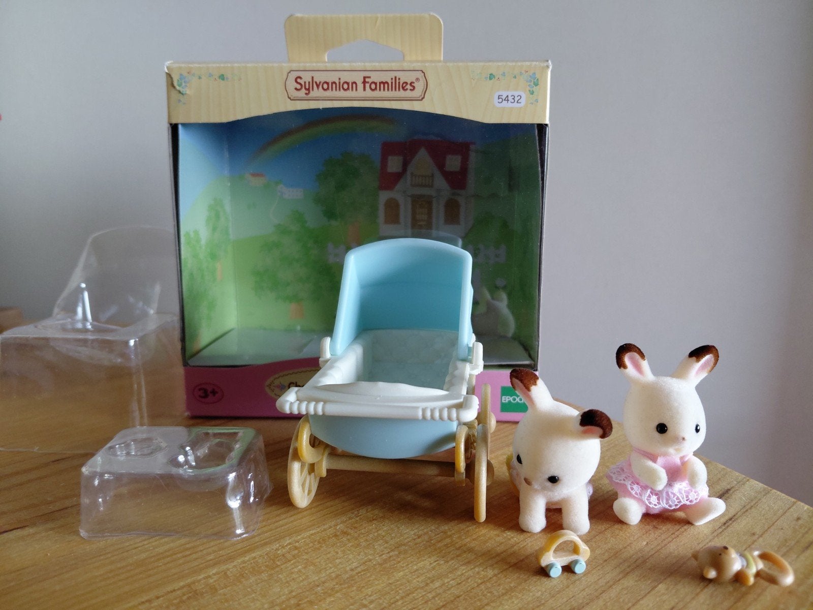 Sylvanian families wandelwagen/babies compleet/doos, Ophalen of Verzenden, Zo goed als nieuw