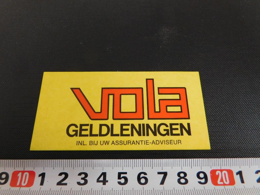 sticker VOLA Geldleningen GK813 *, Verzamelen, Stickers, Ophalen, Zo goed als nieuw