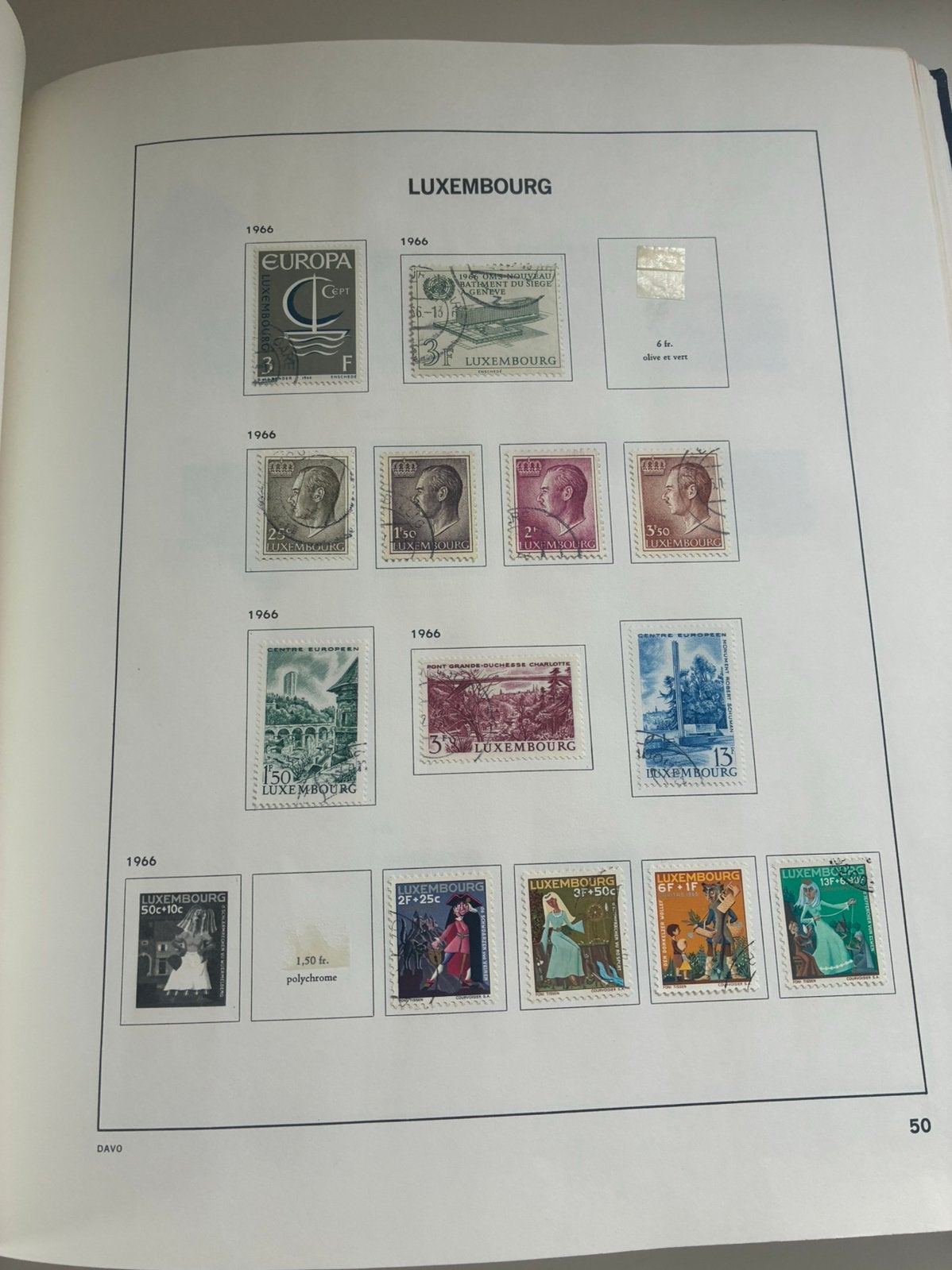 Luxemburg in Davo album 1852 - 1986 3/5, Ophalen of Verzenden, Buitenland