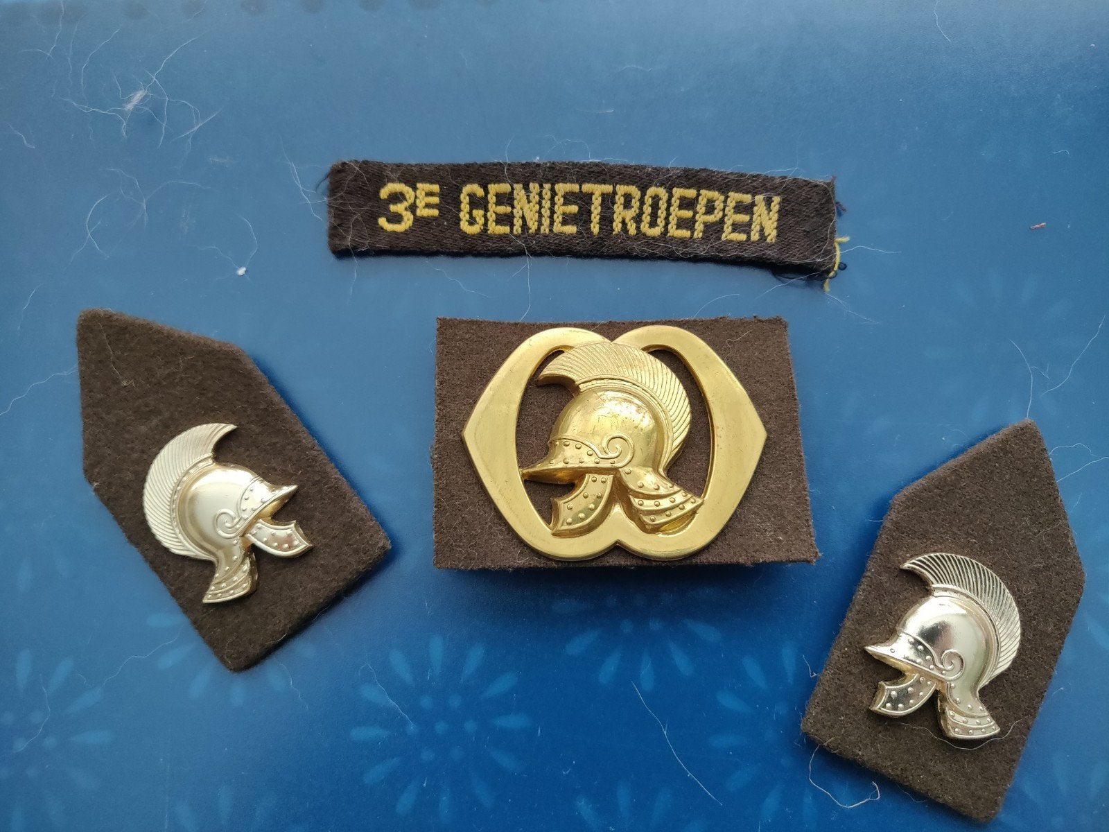 Genie ol, Verzamelen, Militaria | Algemeen, Verzenden, Landmacht, Nederland, Embleem of Badge