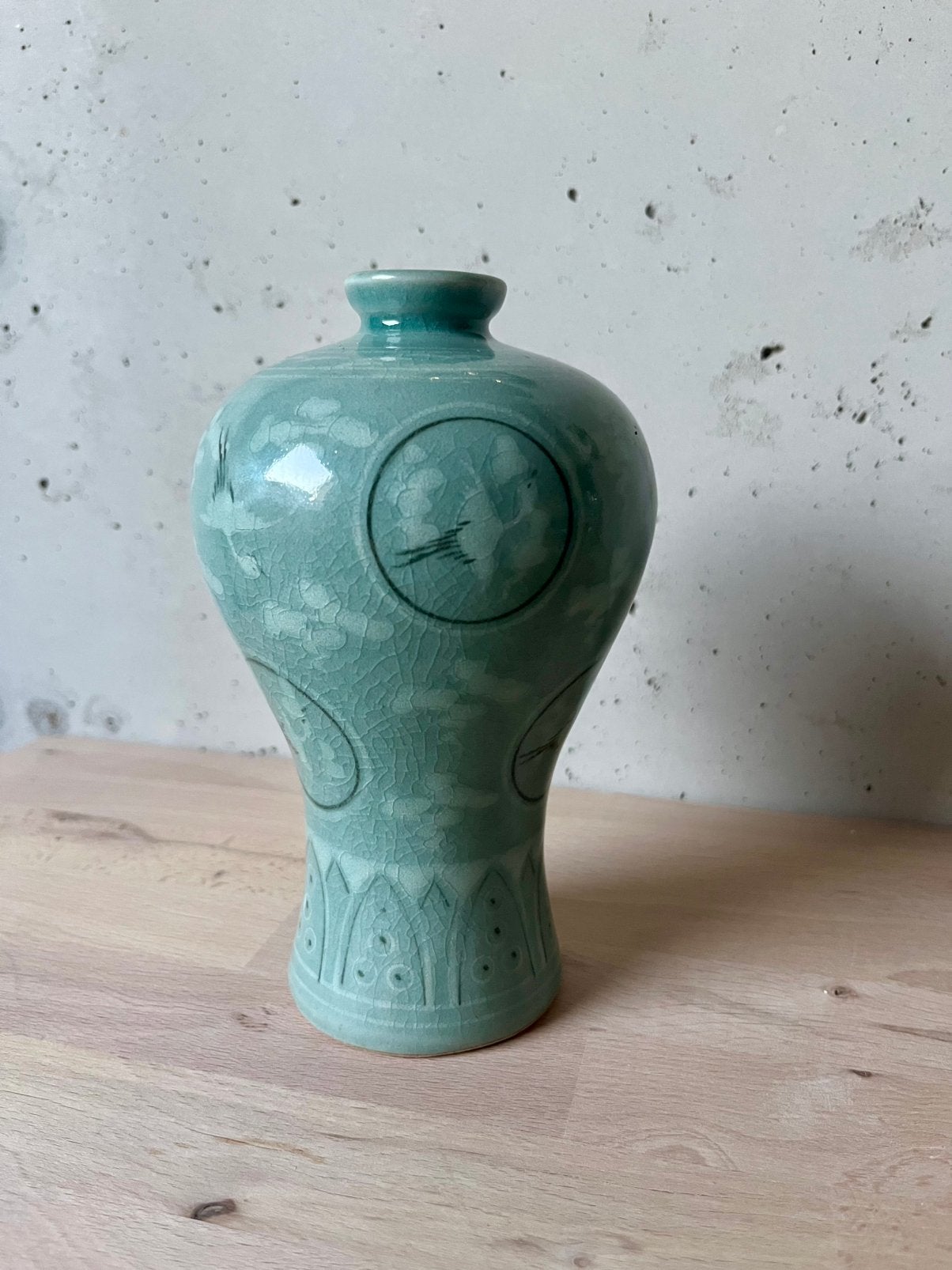Vintage Koreaanse celadon vaas, Antiek en Kunst, Antiek | Vazen, Ophalen of Verzenden