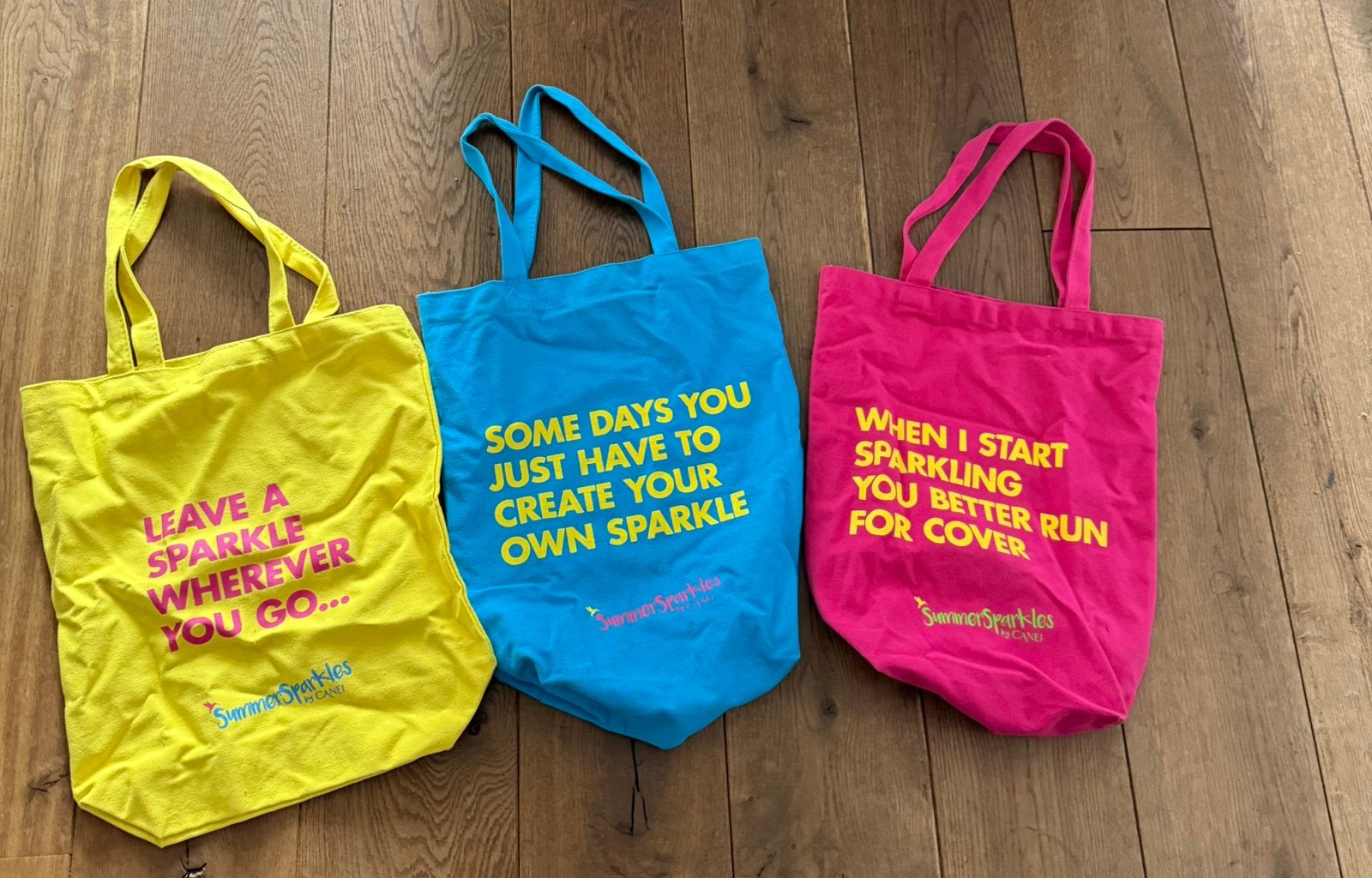 Set van 3 Canei draagtassen - Nieuw, Ophalen of Verzenden, Nieuw, Geel, Shopper