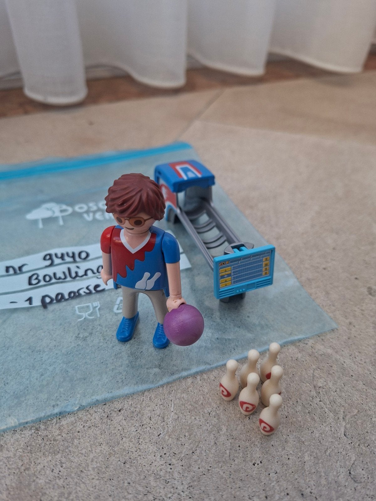 Playmobil Bowling Set 9440 met Paarse Bal, Ophalen of Verzenden, Gebruikt, Jongen of Meisje